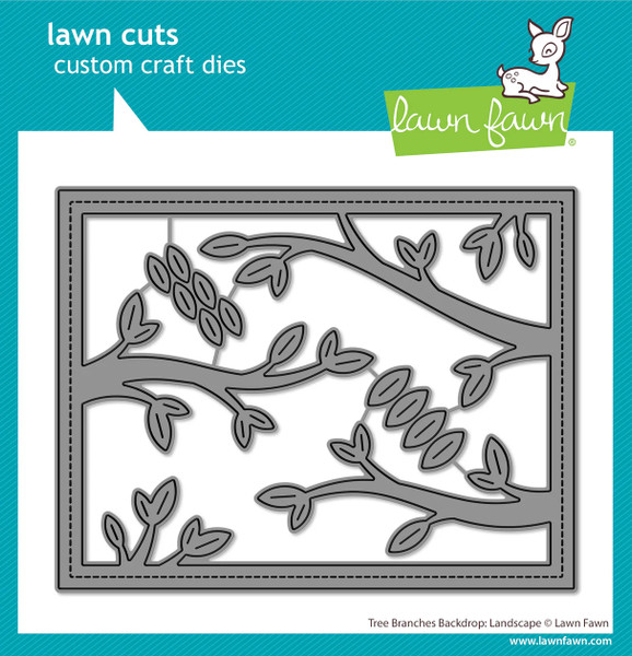 Lawn Fawn Dies Tree Branches Backdrop: Landscape LF3733
