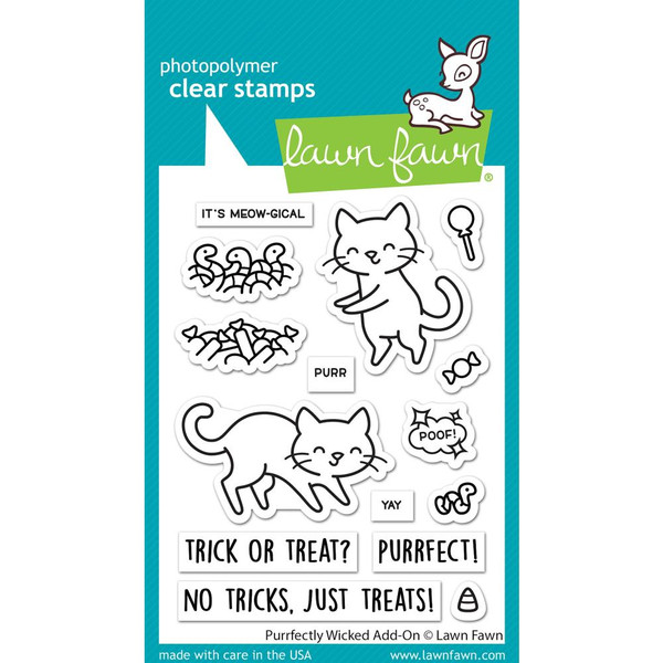 Lawn Fawn Clear Stamps LF2666 Purrfectly Wicked Add-On