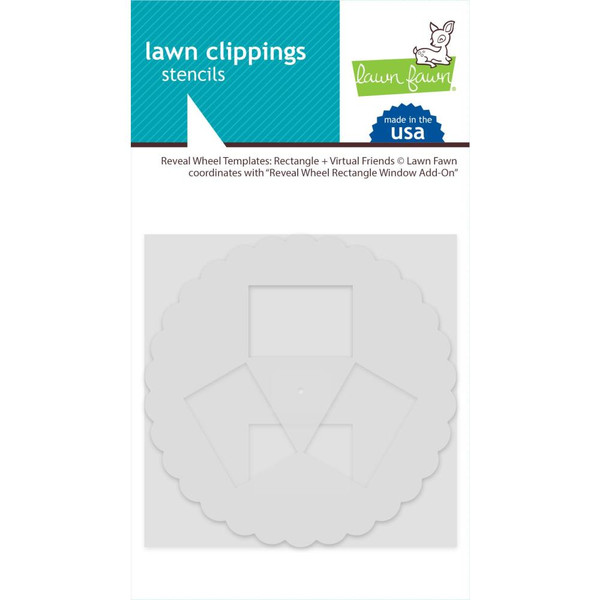 Lawn Fawn Lawn Clippings Rectangle Virtual Friends Stencil LF2521