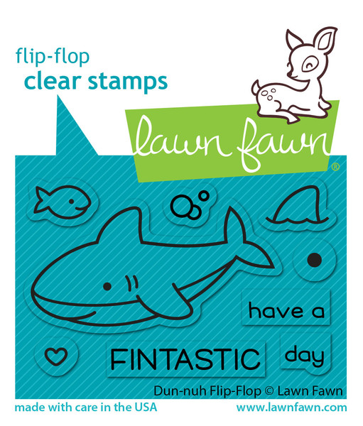 Lawn Fawn clear stamp set LF2597 duh-nuh flip-flop