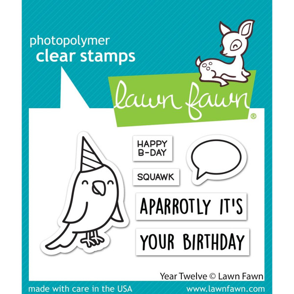 Lawn Fawn Clear Stamps 3"X2" Year Twelve LF2788