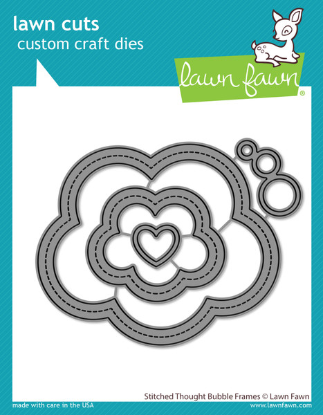 Lawn Fawn Craft Dies LF2575 stitched thought bubble frames