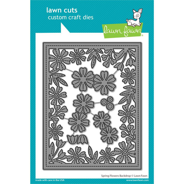 Lawn Cuts Custom Craft Die Spring Flowers Backdrop LF2818