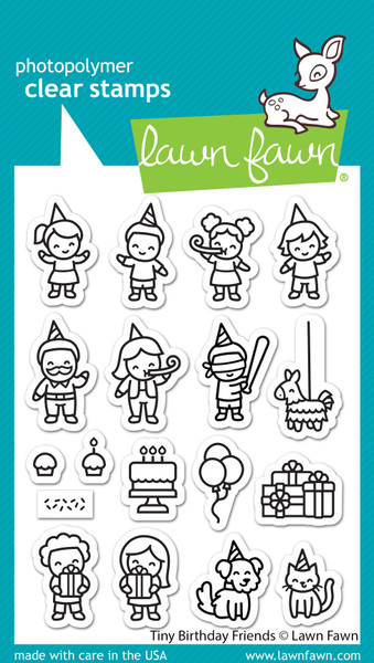 Lawn Fawn clear stamp set LF2601 tiny birthday friends