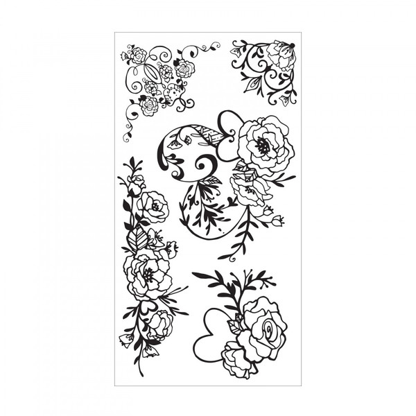 Sizzix Clear Stamps - 661889 Floral Embellishments