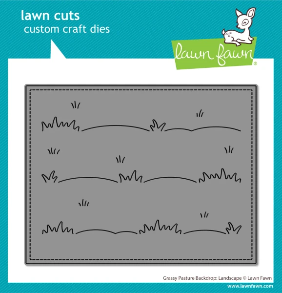 Lawn Fawn stand-alone die grassy pasture backdrop: landscape