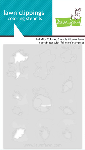 Lawn Fawn Fall Mice - Coloring Stencils LF4199