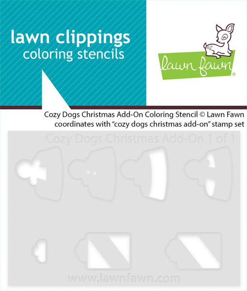 Lawn Fawn Cozy Dogs - Coloring Stencils LF4255