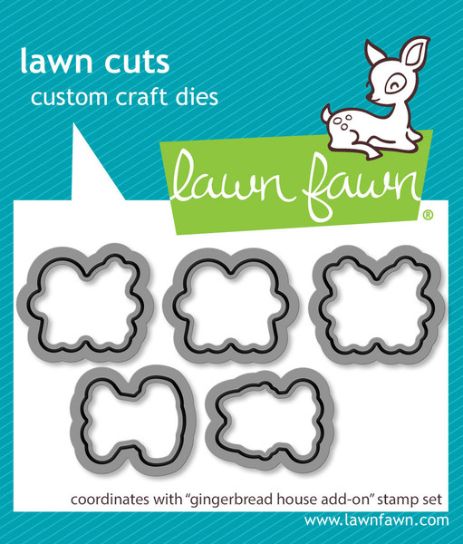 Lawn Fawn Gingerbread House Add-ons -Lawn Cuts Dies LF4260