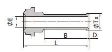 Gland to Short Fractional Automatic Tube Butt Weld - Drawing