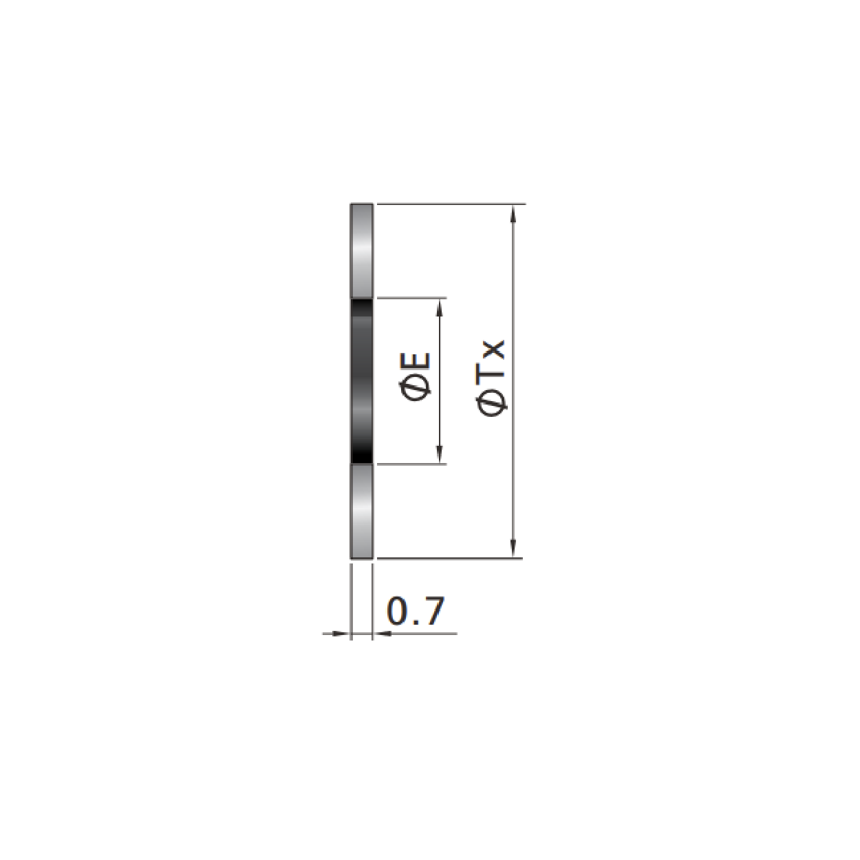 Nonretained Unplated Gaskets - Drawing