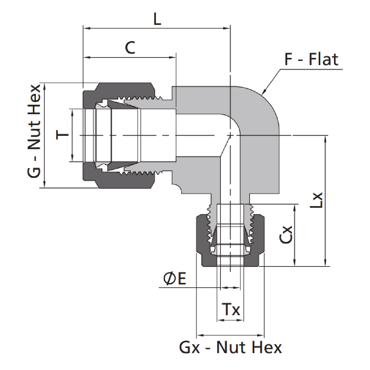 Reducing Union  Elbow- Drawing