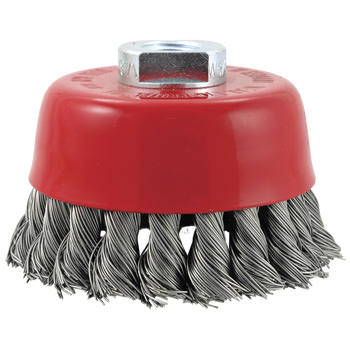 3-1/2 x 5/8-11NC Knot Twisted Cup Brush - High Performance for Angle Grinders - (JT554207)