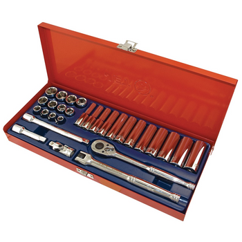 30 PC 3/8" DR Metric Socket Wrench Set - 6 Point