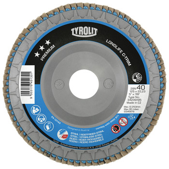 7" Premium Long Life Flap Disc Wheel 40 Grit - (TY34239199)