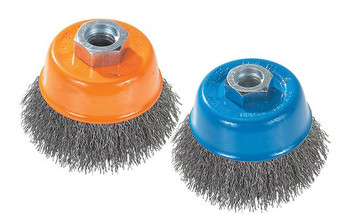 3" Cup Brush with Crimped Wires for Angle Grinders - (WT13D314)