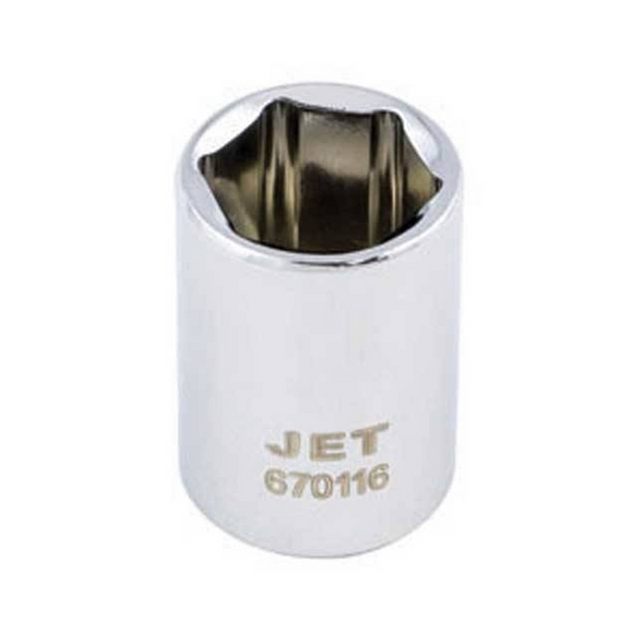 3/8" DR x 7/8" Regular Chrome Socket - 6 Point - JT671128