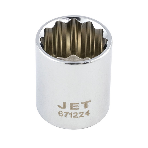 3/8" DR x 1/2" Regular Chrome Socket - 12 Point