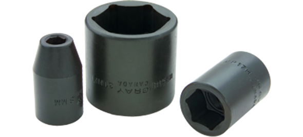 Gray Tools 6 Point Standard Length Impact Socket 27 mm X 1/2" Drive - (GRTMP27H)
