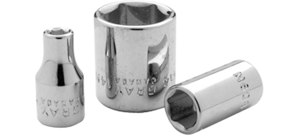 Gray Tools 6 Point Standard Length Chrome Finish Socket 5.5 mm X 1/4" Drive - (GRTM605.5)