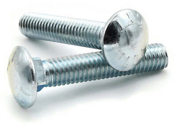 1/4" x 1-3/4"  Carriage Bolt A307 Plated Coarse Thread - (CB14-134PC)