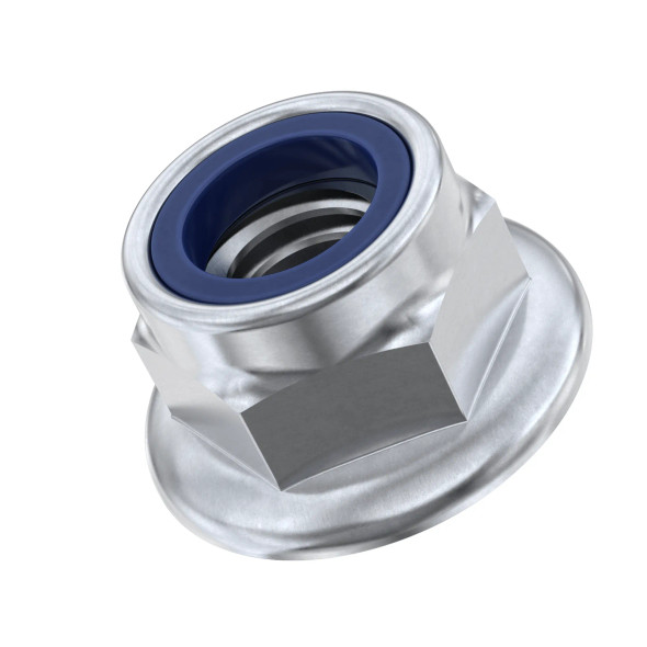 5/16" Flanged Nylon Lock Nut Plated - (LNFSC516PB)