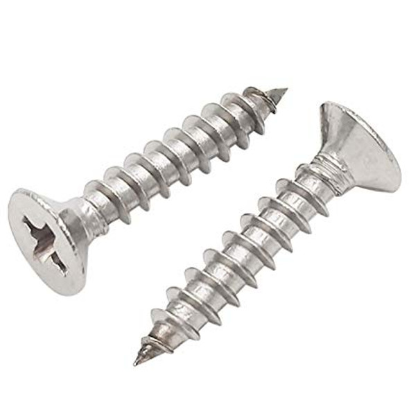 #6 x 3/8" 18.8 Stainless Flat Head Phillips Tapping Screw - (PC5168-085)