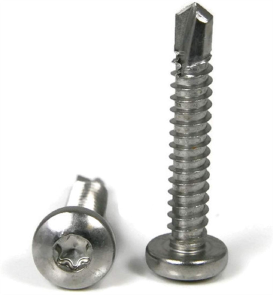 #10 x 1/2" 410 Martensitic Stainless Lo Pan Head Drill-X Screw - (PC5176-037)