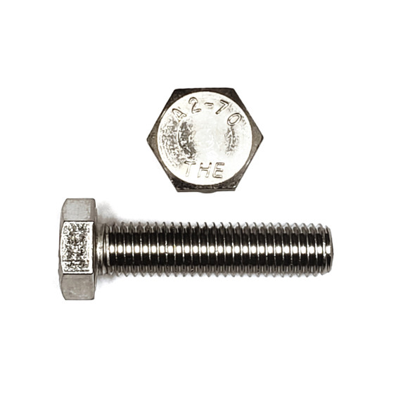 M12 x 50 Metric Hex Head Cap Screw - Coarse Thread, A2, A2 Stainless - (CSH9M12-50A2)