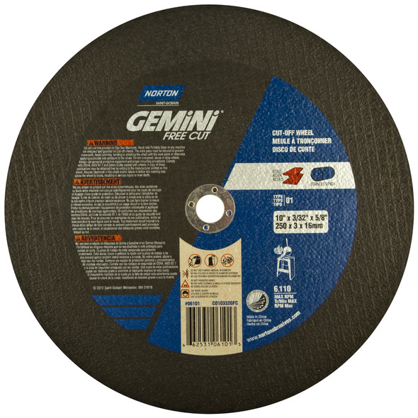 Gemini 57A AO Type 01/41 Stationary Saw Cut-Off Wheel - (NAB69078609033)