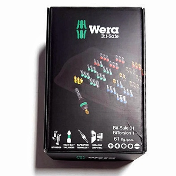 Wera 61 Piece BiTorsion Driver Bit Safe