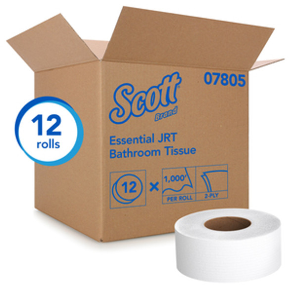 SCOTT JRT Jr. Bathroom Tissue - Case of 12 Rolls - (KCP07805)