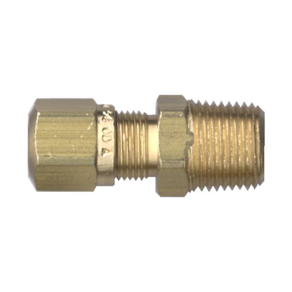 1468-4A 1/4" Tube X 1/8" Pipe, DOT Compression Male Pipe Connector Air Brake Fitting - (FA1468-4A)