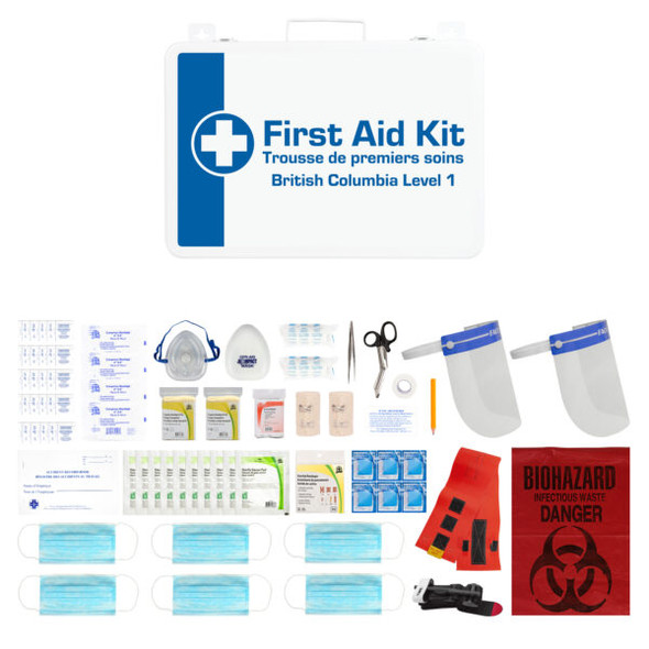 BC Level 1 First Aid Kit Metal - (WASF921M360)