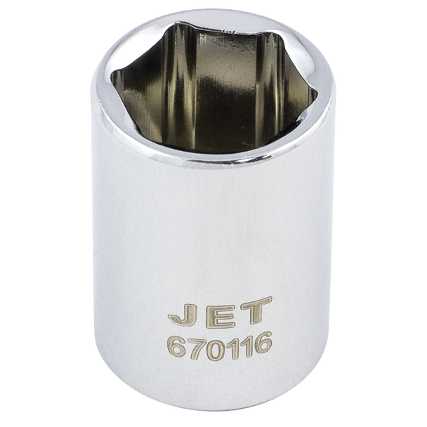 1/4" DR x 3/8" Regular Chrome Socket - 6 Point - JT670112