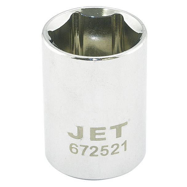 1/2" DR x 15mm Regular Chrome Socket - 6 Point