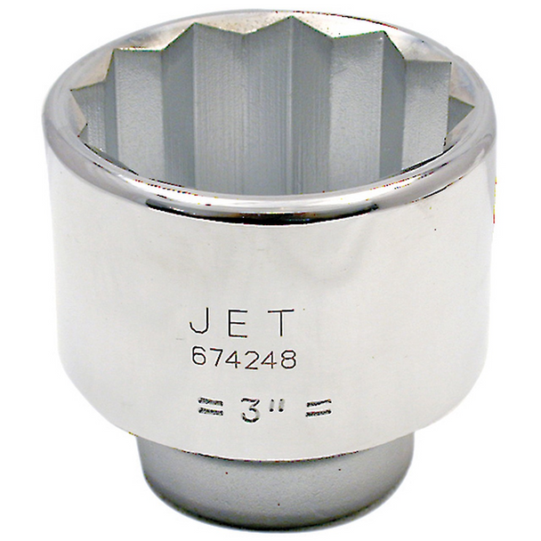 1" DR x 1-7/8" Regular Chrome Socket - 12 Point