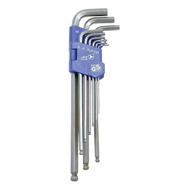 9 PC Metric Extra Long Ball Nose Hex Key Set