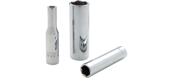 Gray Tools 6 Point Deep Length Chrome Finish Socket 9/32" X 1/4" Drive - (GRTVL9)