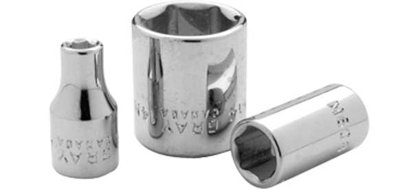Gray Tools 6 Point Standard Length Chrome Finish Socket 14 mm X 1/4" Drive - (GRTM614)