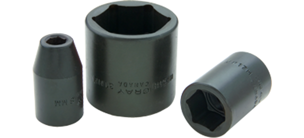 Gray Tools 6 Point Standard Length Impact Socket 24 mm X 1/2" Drive - (GRTMP24H)