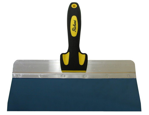 12" Blue Steel Taping Knife, Press-Punched Aluminum Bridge, 6" Handle - (RCRW12AB)