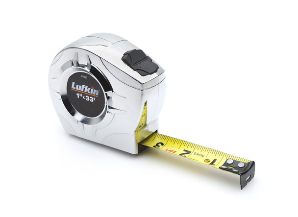 1/2" x 10' P2000 Series Chrome Case Yellow Clad A1 Blade Power Return Tape Measure - (CTP2210N)