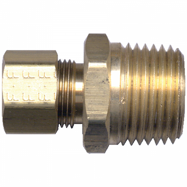 68-4B 1/4" Tube X 1/4" MNPT Male Pipe Connector - (FA68-4B)