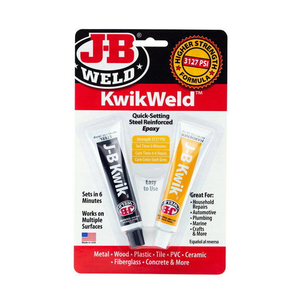 8276 JB Weld KwikWeld 4 Minute Epoxy Kit Tubes - (HUJB8276)