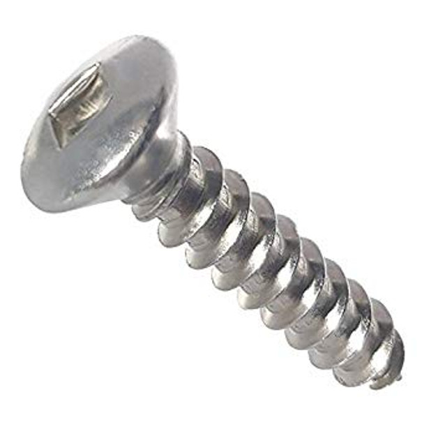 #12 x 3/4" 18.8 Stainless Oval Head Robertson Tapping Screw - (PC5165-248)