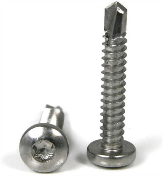 #12 x 1" 410 Martensitic Stainless Lo Pan Head Drill-X Screw - (PC5176-054)