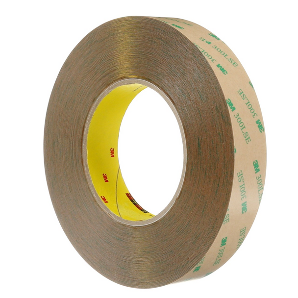 3M Adhesive Transfer Tape, 9472LE, clear, 5.2 mil, 1 in x 60 yd (2.54 cm x 55 m)