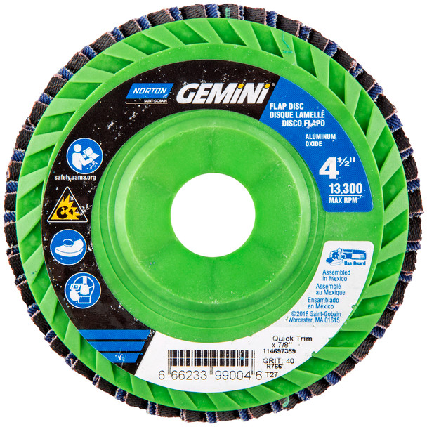 Neon R766 ZA Coarse Grit Center Mount Plastic Flat Flap Disc - (NAB66623399005)