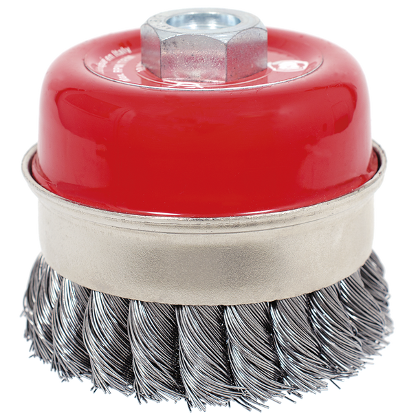 3-1/2" Knot Banded Cup Brush, High Performance for Angle Grinders - (JT553606)